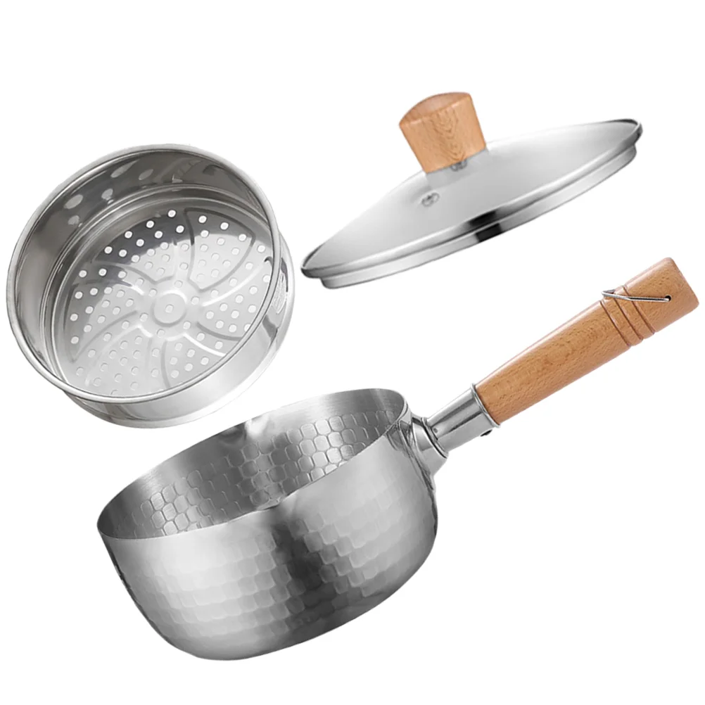 

Kitchen Utensils Double Layer Pot Enamel Sauce Pan Handle Saucepan Pots Kitchenware
