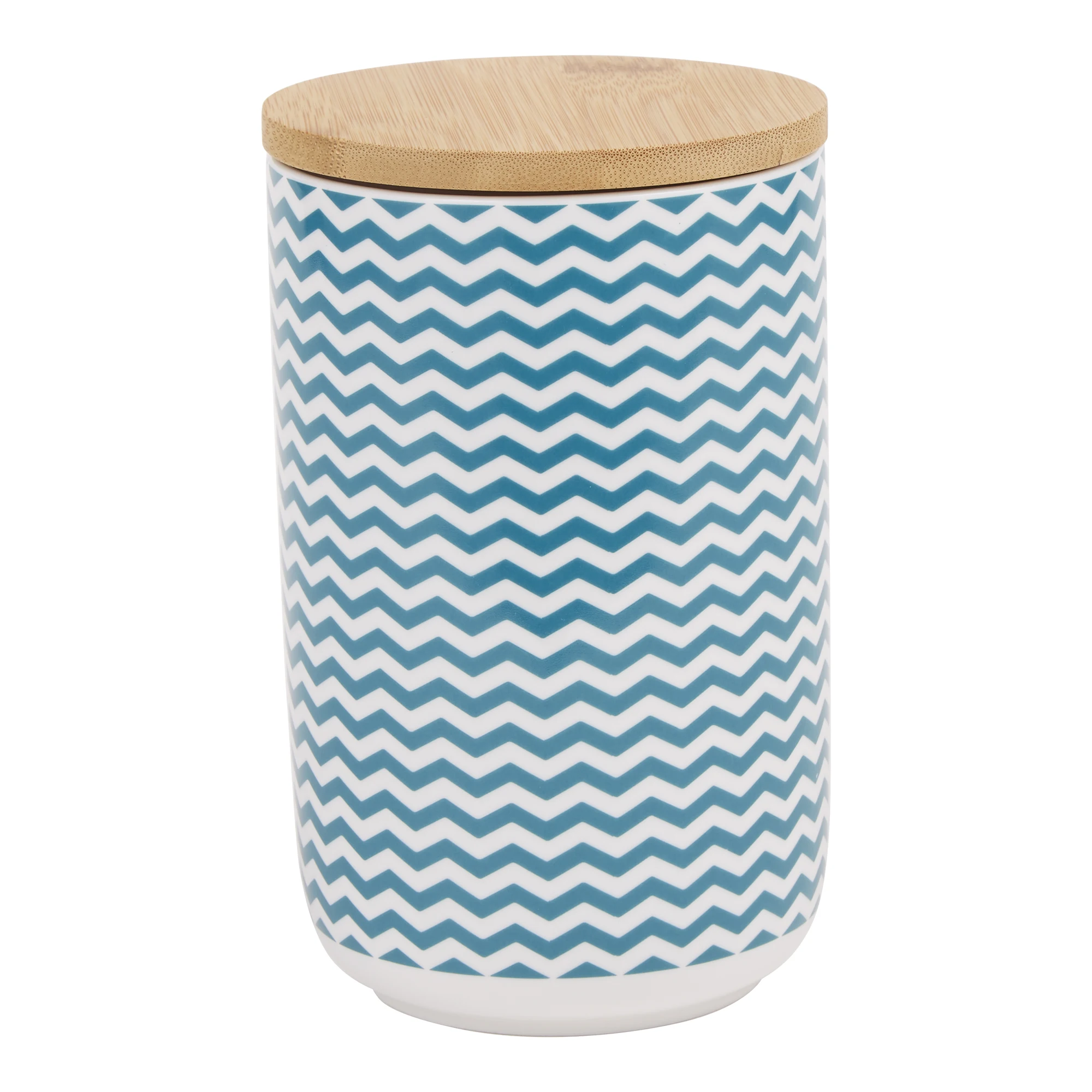 

Teal Chevron Ceramic Treat Canister