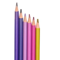 6pc color random children adults pencil portable round stick pencils set hand painted school supplies color random