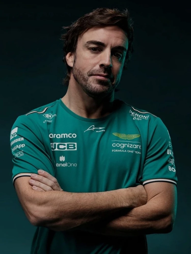 

2022-2023 Aston Martin F1 T-Shirt Fernando Alonso Formula 1 Team Racing Design Crew Neck Sweatshirt High Quality Clothing