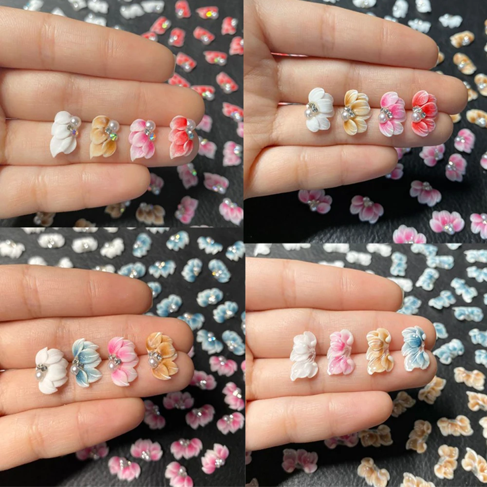 

27 шт., акриловые цветы для украшения ногтей