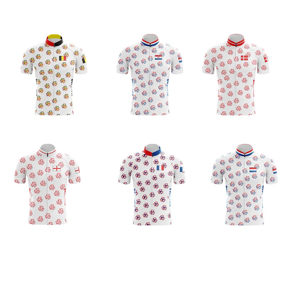 Футболка мужская с коротким рукавом Джерси для велоспорта национальной команды