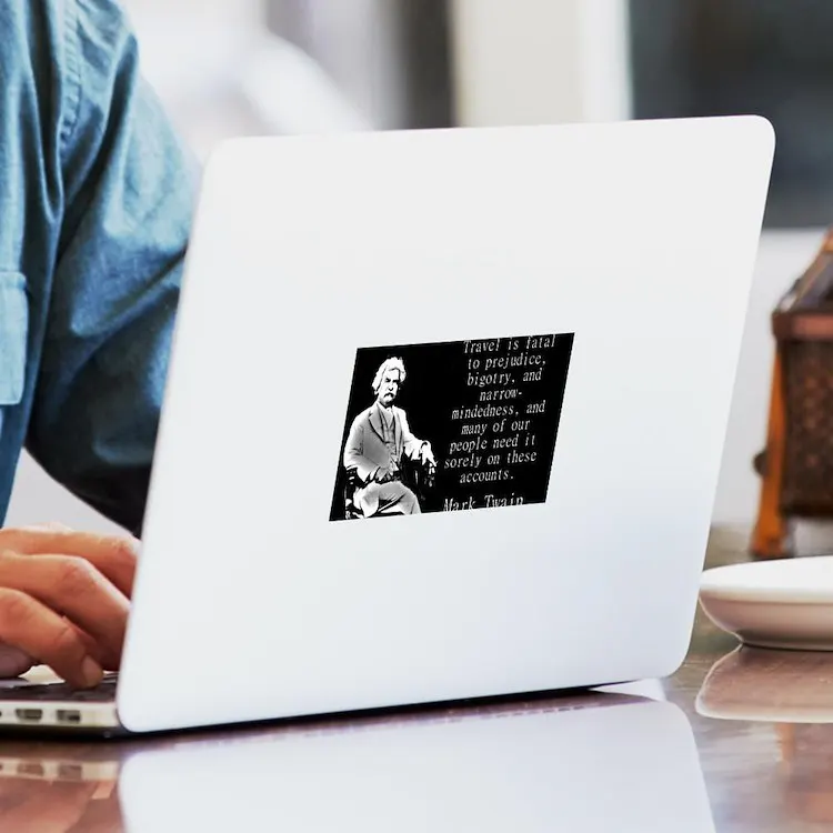 

Дорожная наклейка «Фатальный предупредительный»-«Twain», прямоугольная наклейка для ноутбука, автомобиля, милый мультяшный модный чемодан д...