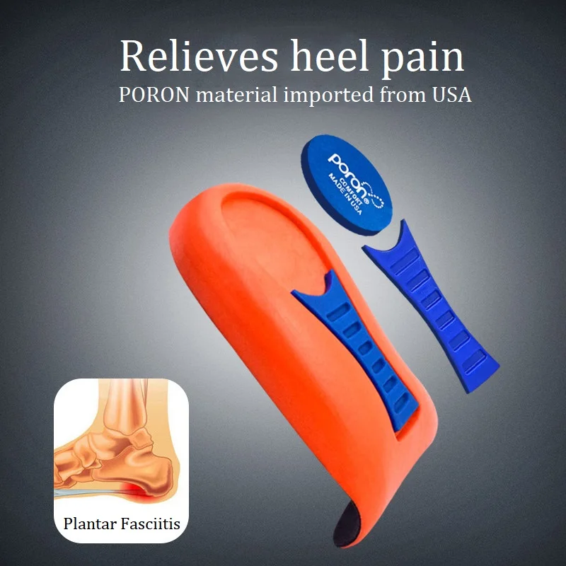 

1Pair Unisex 3/4 Orthotics Arch Support Heel Pad Flat Feet Correction Plantar Fasciitis Bone Spur PU Insoles Foot Care Insert
