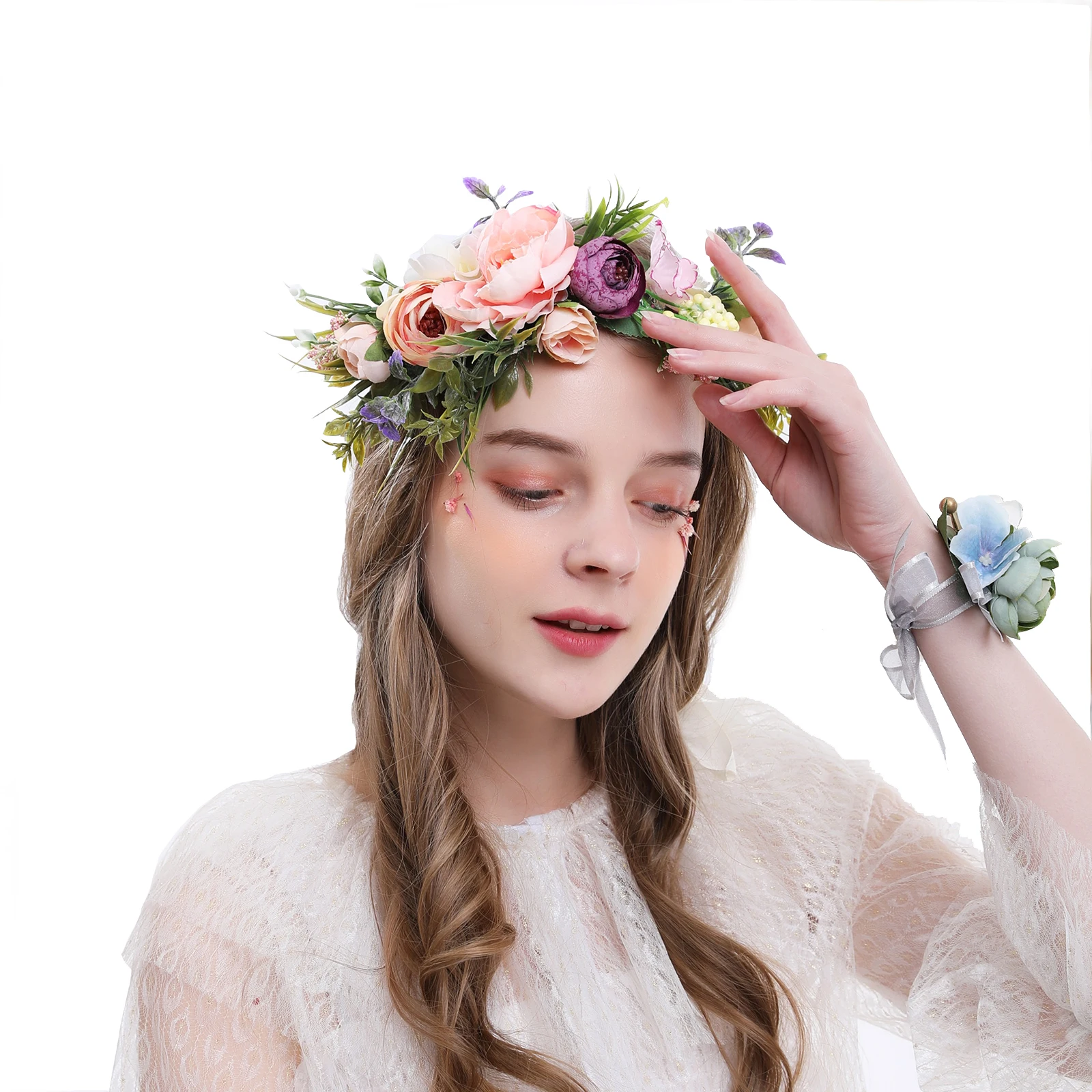 

Bridal Flower Decor Headband, Wedding Headwear, Hair Band, Dating Accessories