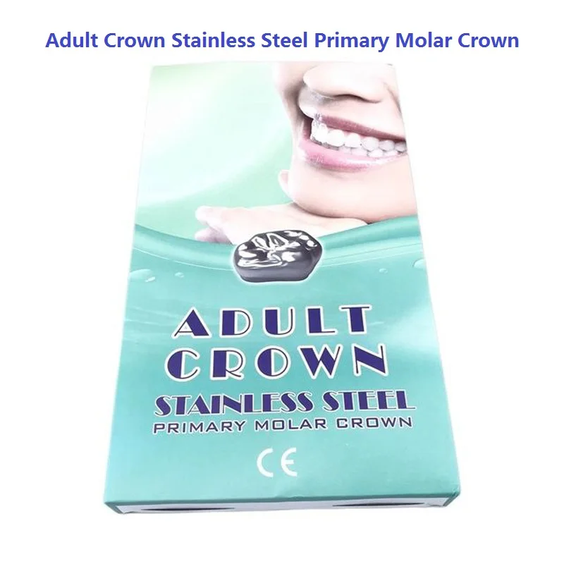 

1st Molar Primary Molar Temporary Adult Dental Orthodontic Teeth Crowns 2nd Molar Stainless Steel Adult Teeth Crowns 48PCS