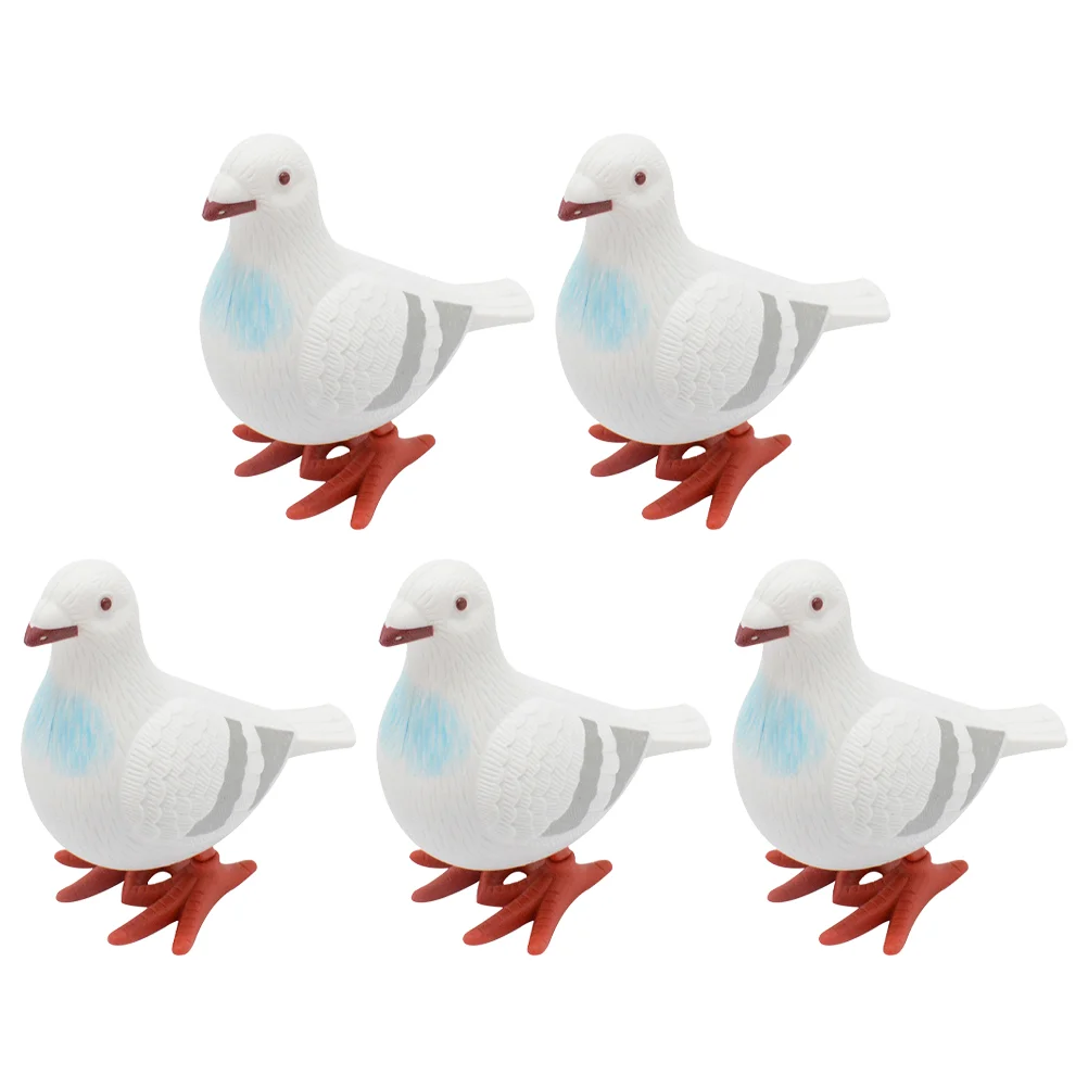 

5pcs Wind-Up Pigeon Kids Pigeon Plaything Kids Interactive Desktop Decor