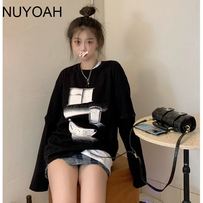 

Новинка Осень 2021, Женский пуловер с длинным рукавом и круглым вырезом, дизайнерская Свободная блузка в американском стиле. Kio