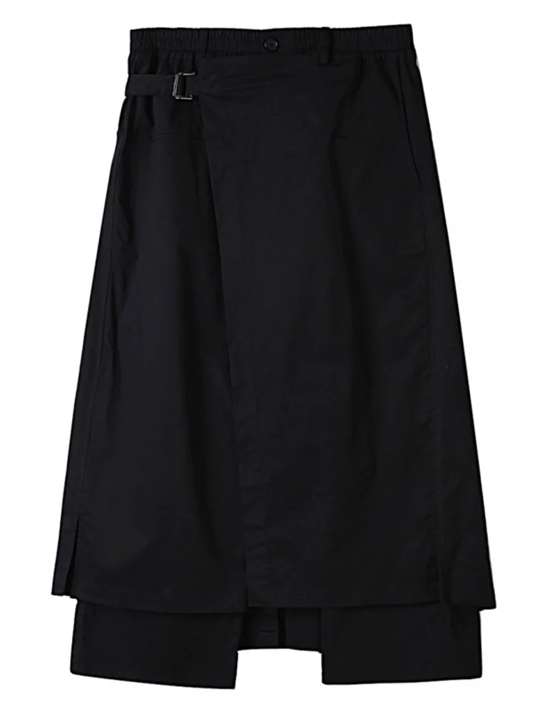 [EAM] 2022 новые весенние черные свободные длинные широкие брюки с высокой