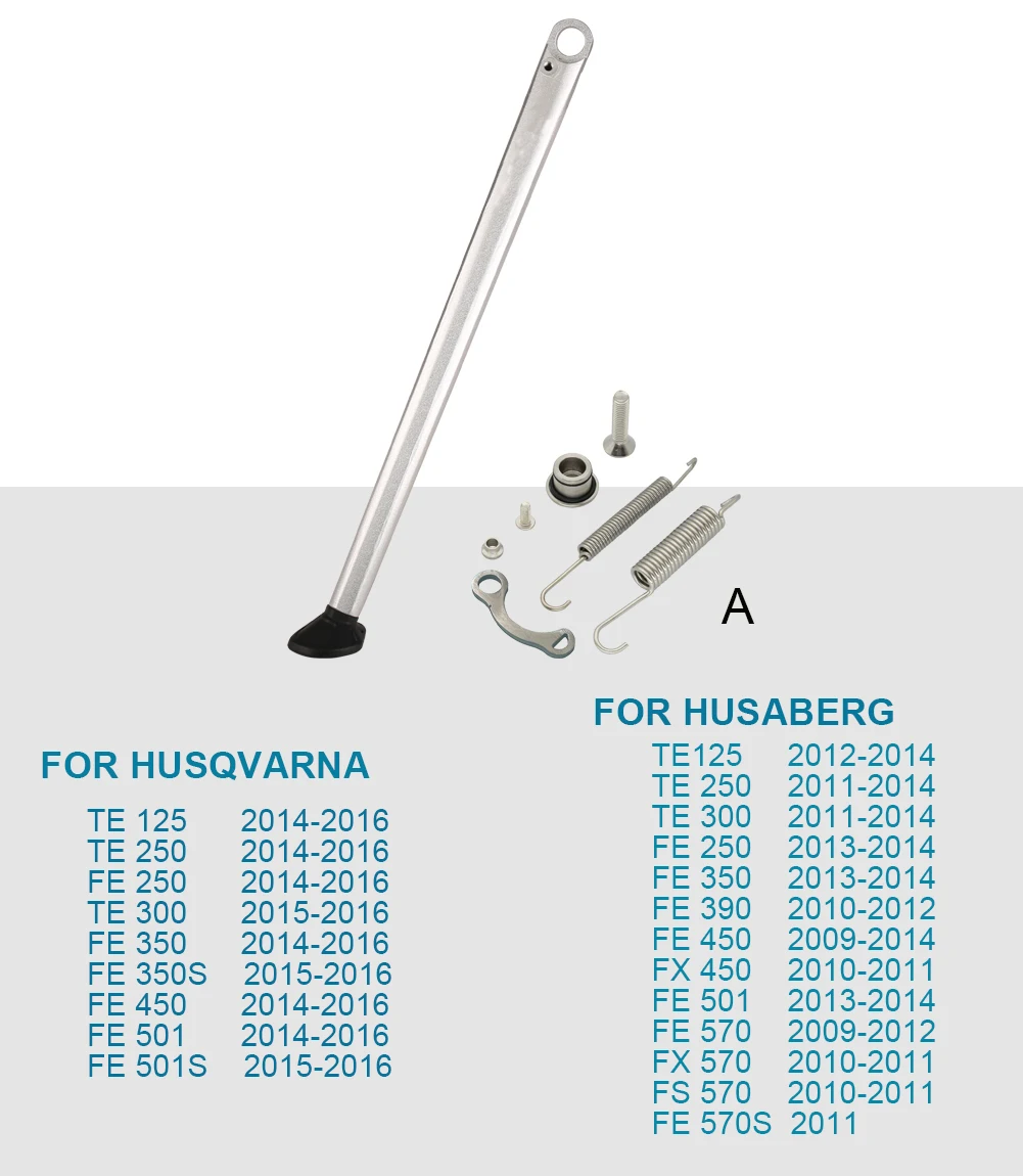 

Боковая подставка для парковки мотоцикла Husqvarna Husaberg TE TX FE FX FS 125 150 150I 250 250I 300 300I 350 390 450 501 570 2011-2023