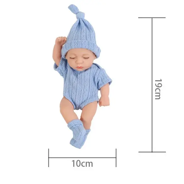 19 см мини детские куклы Reborn полностью Мягкие силиконовые реалистичные ручные