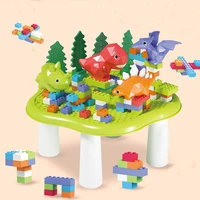 large size particles building block table game dinosaur paradise assembled blocks toy diy educational play house toys children