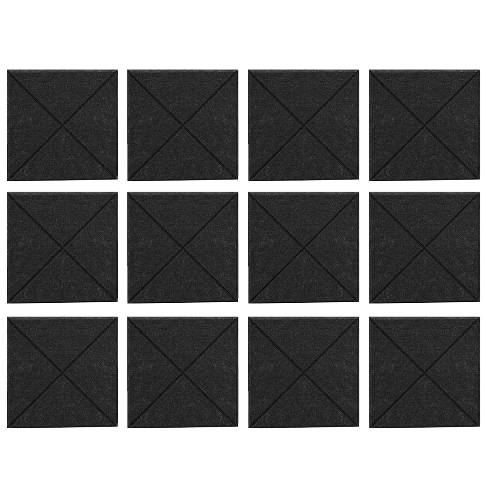 

12pcs Office Professional Podcasting Studio Insulation Self Adhesive High Density Sound Proof Easy Install Acoustic Panel Wall
