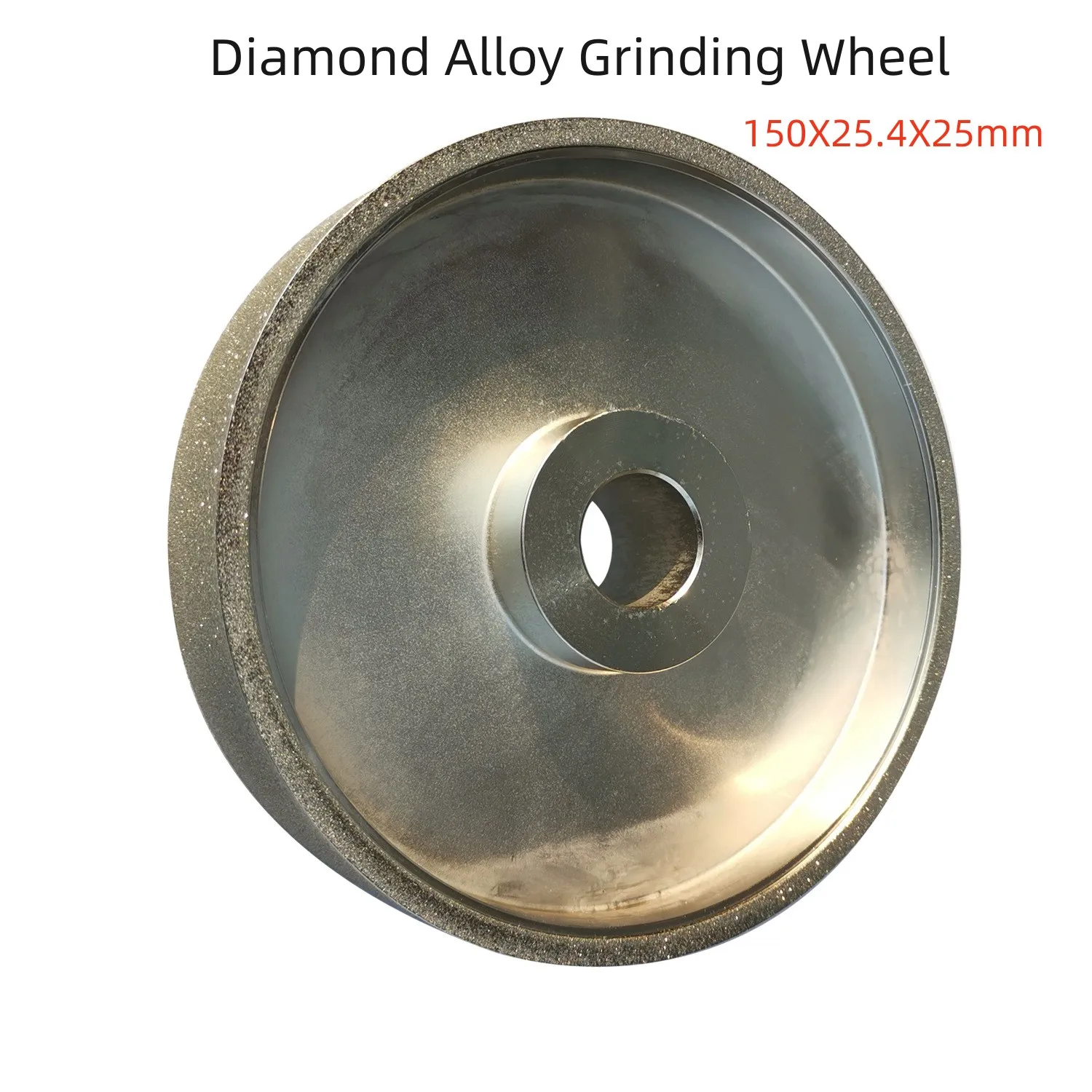 Electroplate Coated Diamond Grinding Wheel Flat-Shaped Metal Base 150x25.4x25mm For Tungsten Stone Tile Glass