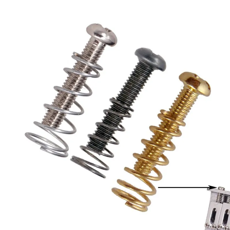

36 Pcs 3 Colors Tremolo Bridge String Saddles Mount Screws and Conical Spring For Electric Guitar Accessories Parts