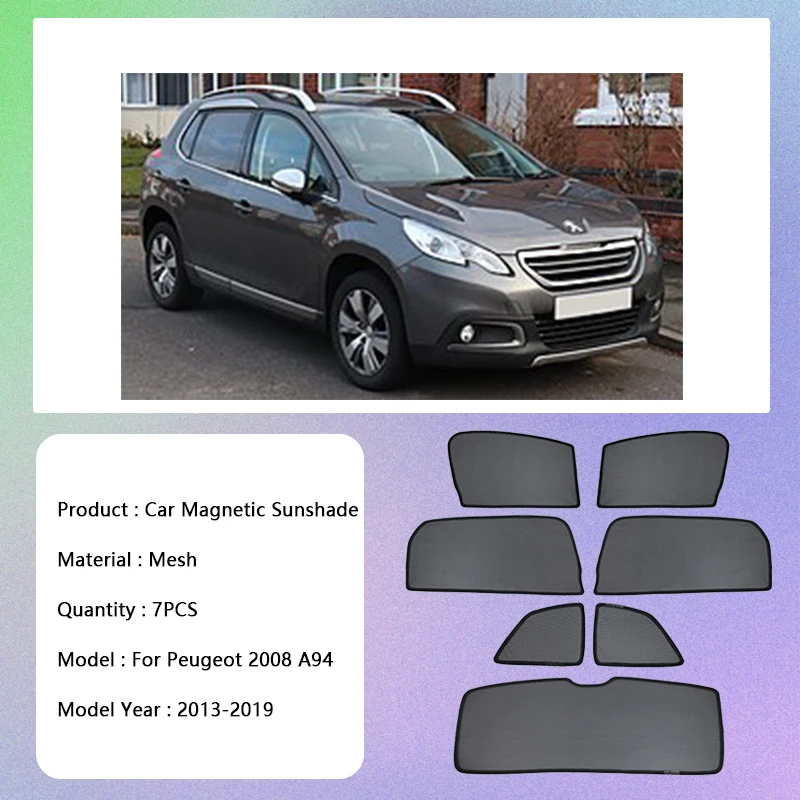 Для Peugeot 2008 A94 2013 2014 2015 2016 2017 2018 2019 УФ-защита солнцезащитный козырек боковой