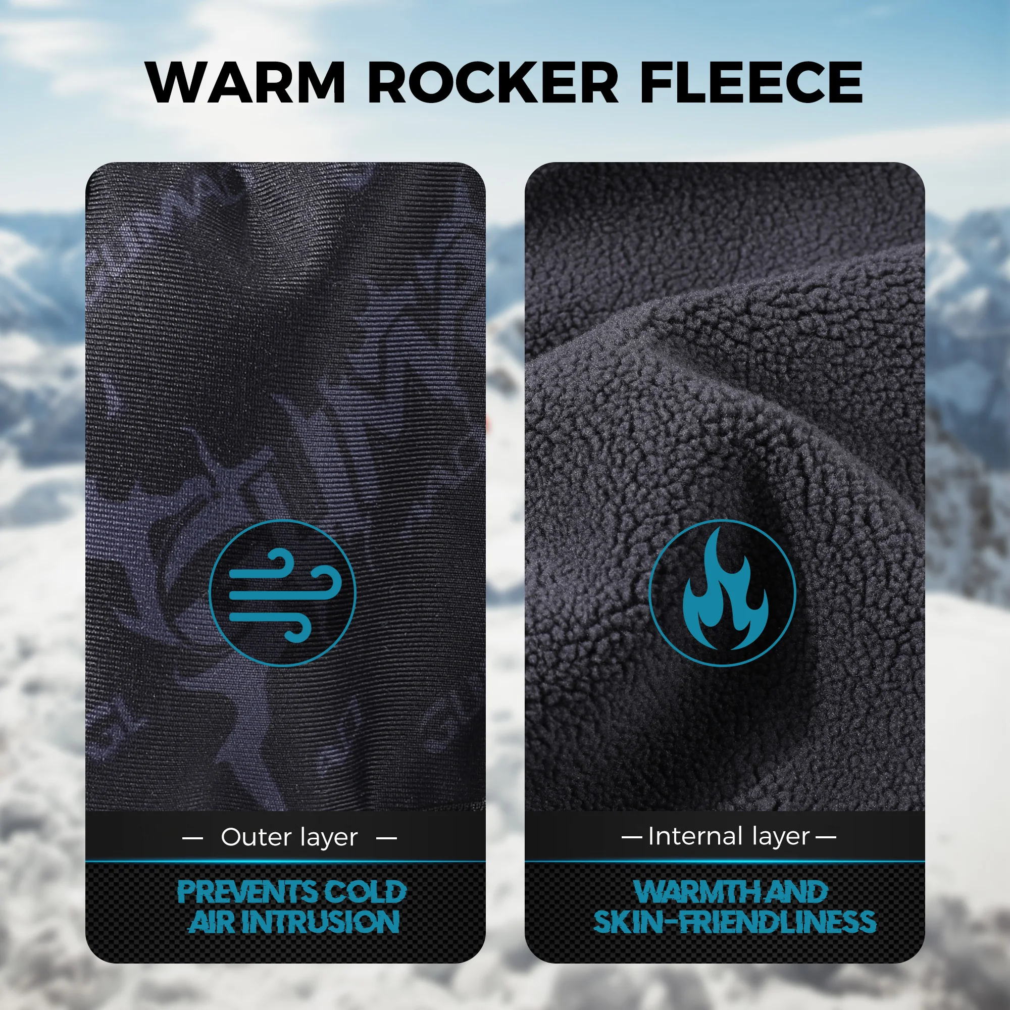 Зимняя флисовая маска-бандана термозащитная маска для лица ветрозащитная грелка