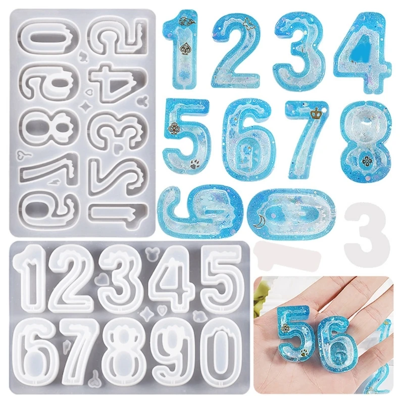 

0-9 Arabic Numerals Epoxy Resin Mold DIY Craft Digital Number Keychains Pendant Dropship