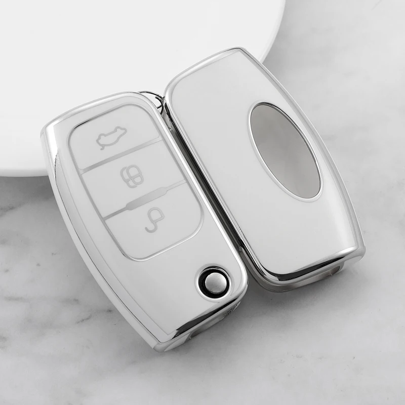 Чехол для автомобильных ключей из термопластичного полиуретана (TPU) складной с 3