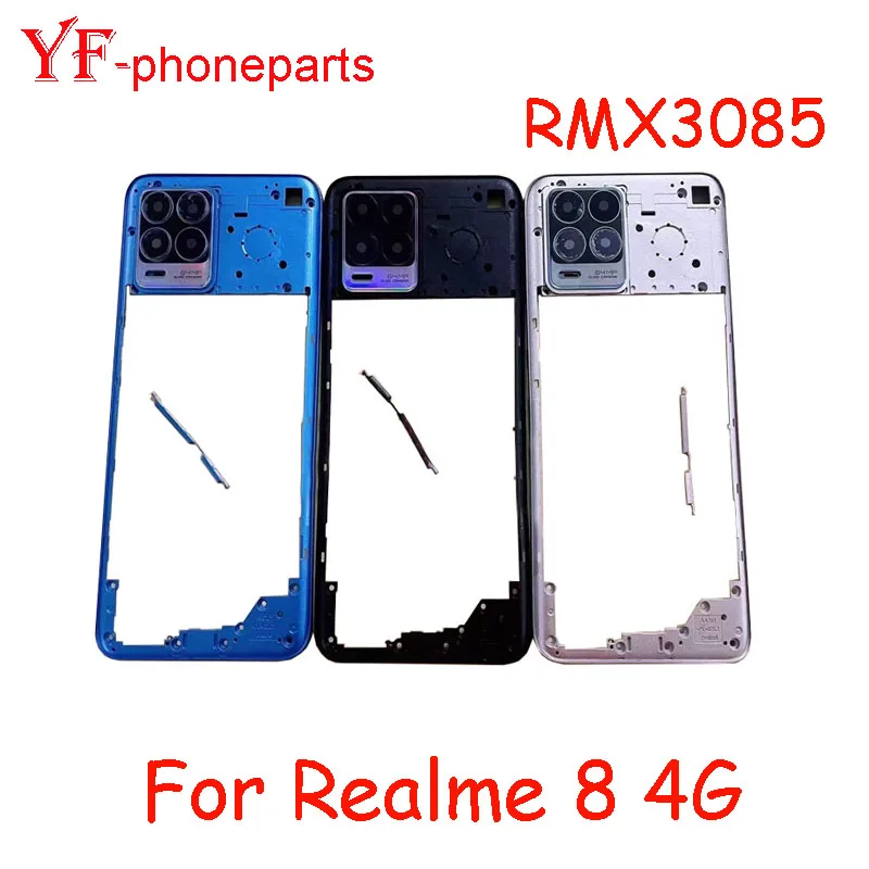 Средняя рамка для Oppo Realme 8 4G Φ Pro задняя крышка корпус батарейного отсека Рамка +