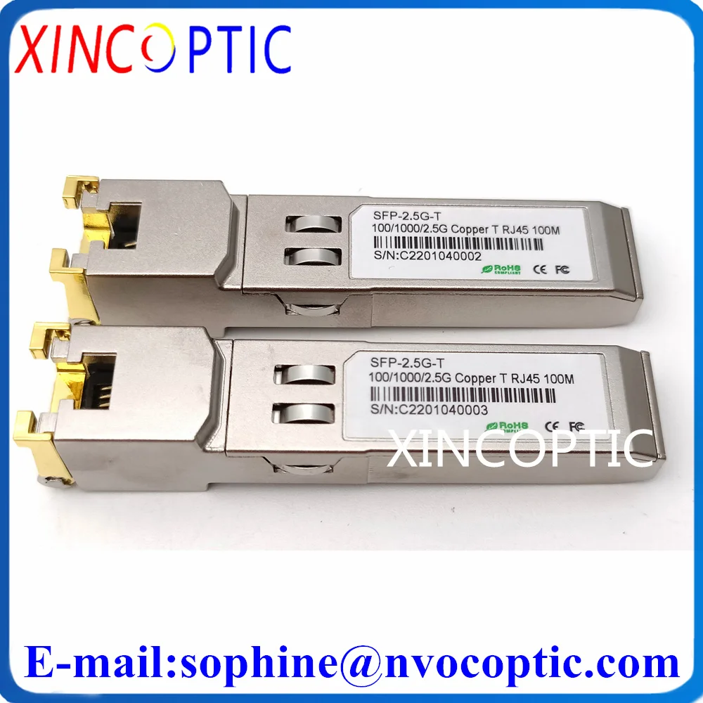 

2 шт 2,5 Гбит/с 100 М медный SFP трансивер RJ45 совместимый с Mikrotik Cisco коммутатор Ethernet