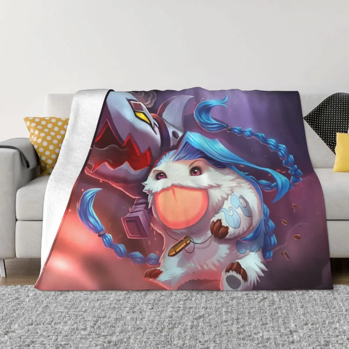 

League Of Legends Jinx Bed Blanket Bed Covers Luxury Blanket Flannel Blanket