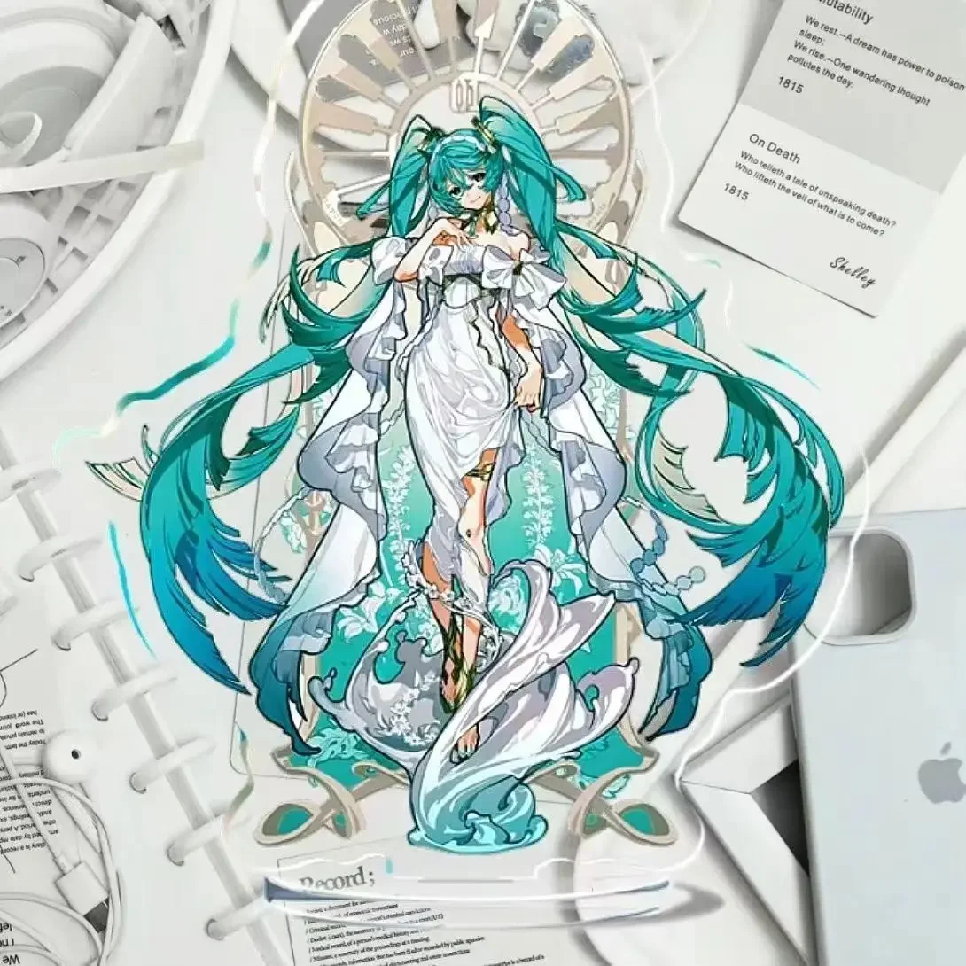 Фото Фигурка на акриловой подставке Хацунэ Мику Project Diva, аниме, периферийные устройства, милая оригинальность, нежная 10 см, украшение для рабочего стола, новинка №1