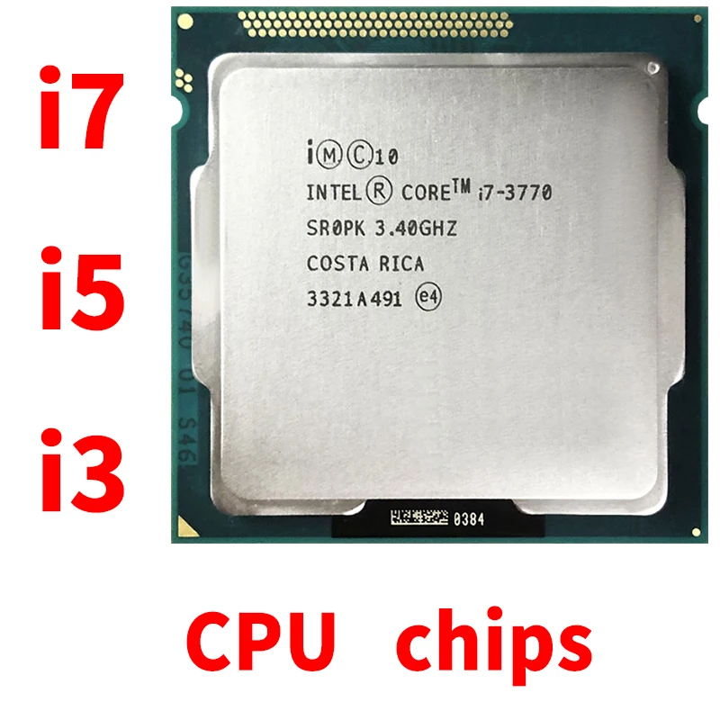 

Used Intel Core i7 3770 3.4GHz 8M 5.0GT/s LGA 1155 i5 - 2300 2500 K 3570 4430 4590 3470 i3 4130 SR0PK CPU Desktop Processor
