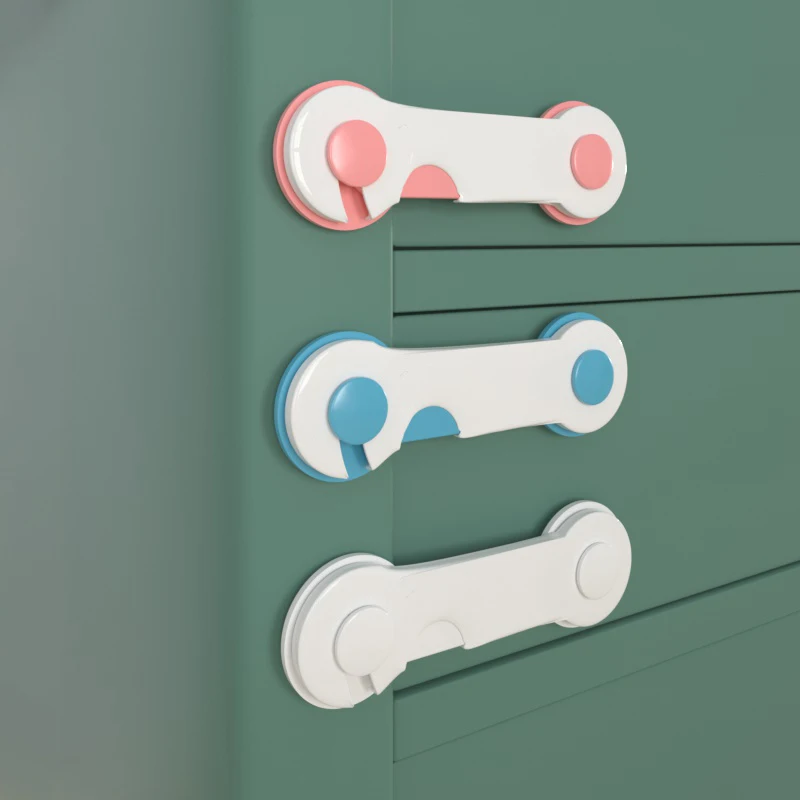 

10pcs Child Safety Plastic Cabinet Lock Baby Protection From Children Safe Locks for Refrigerators Security Drawer Latches