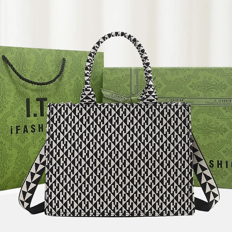 

Роскошная дизайнерская сумка-тоут для женщин, дамская сумочка с вышивкой, большой портфель на плечо для работы с компьютером, 2023