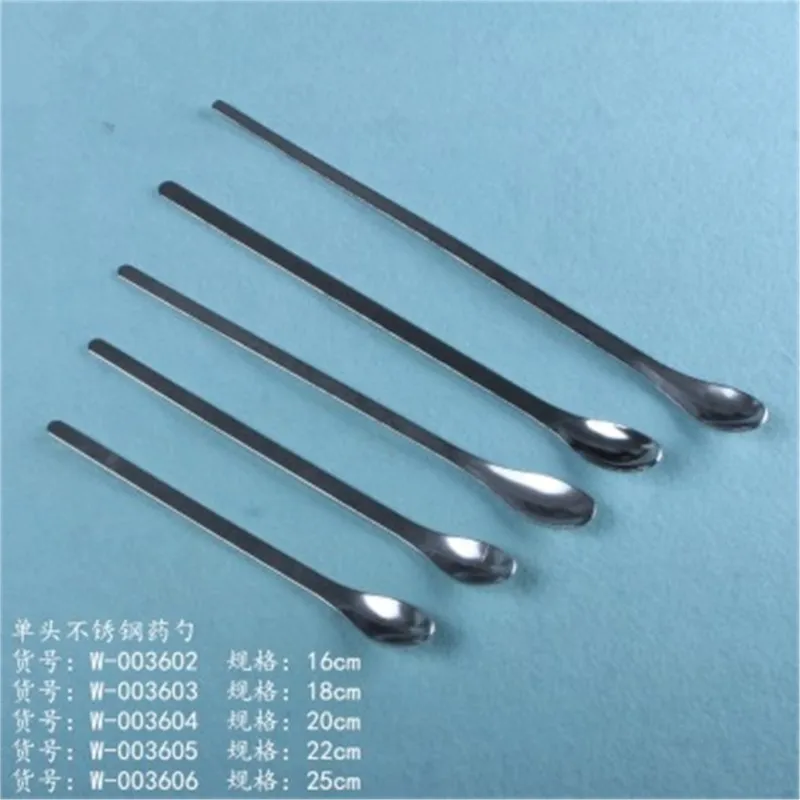 

5pcs/lot Stainless Steel Medicinal Spoon Ladle Chemistry Experiment Pharmacy Lab Use 16cm 18cm 20cm 22cm 25cm