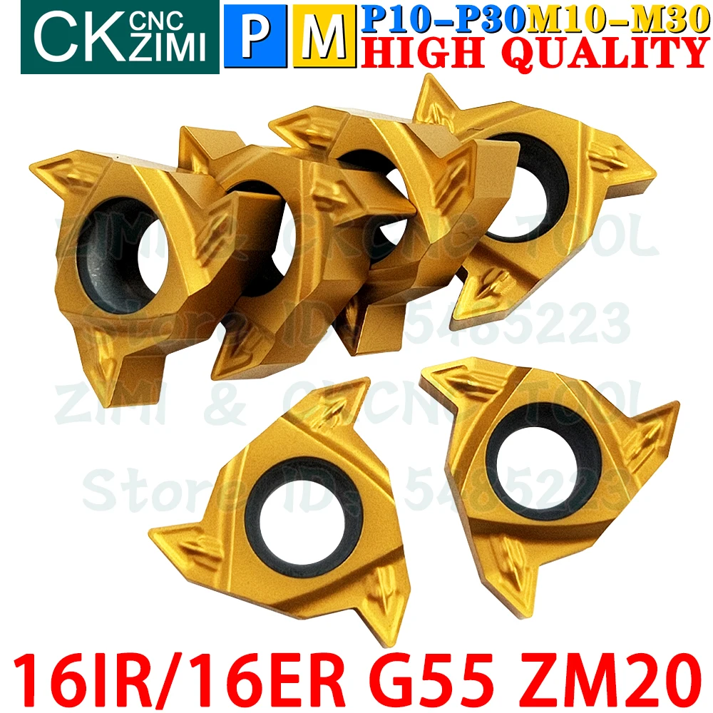 16IR G55 ZM20 16ER твердосплавные пластины Левая правая Резьбовые вставки с внутренней