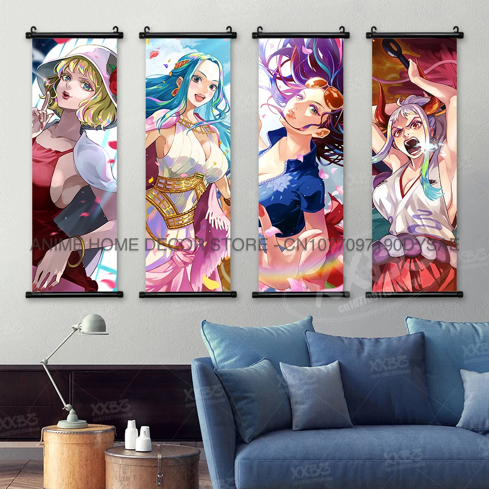 ONE PIECE постер аниме Shirahoshi висячие картины Vivi домашний декор Боа Хэнкок настенное