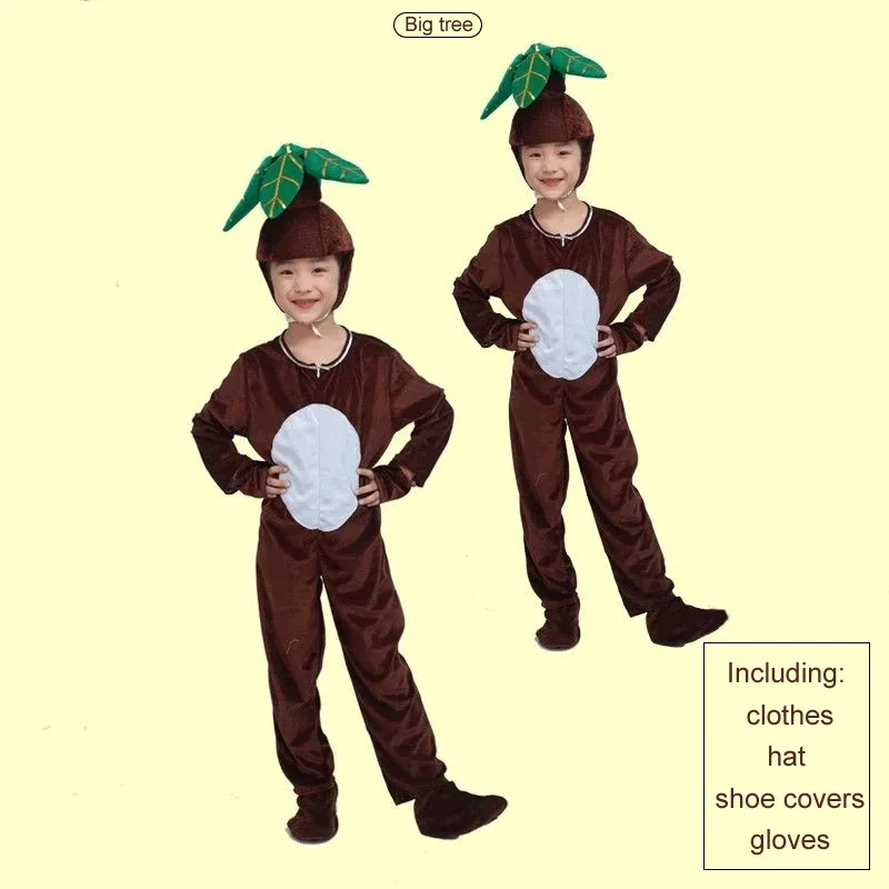 Детский костюм для вечеринки с растениями большого дерева фестивальный