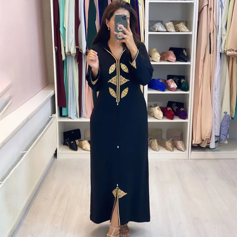 

Wepbel Muslim Dress Abaya Middle East Women's Turkey Kaftan Robe Islamic Ethnic Hooded Islam Dress Robe Caftan Islamic Clothing