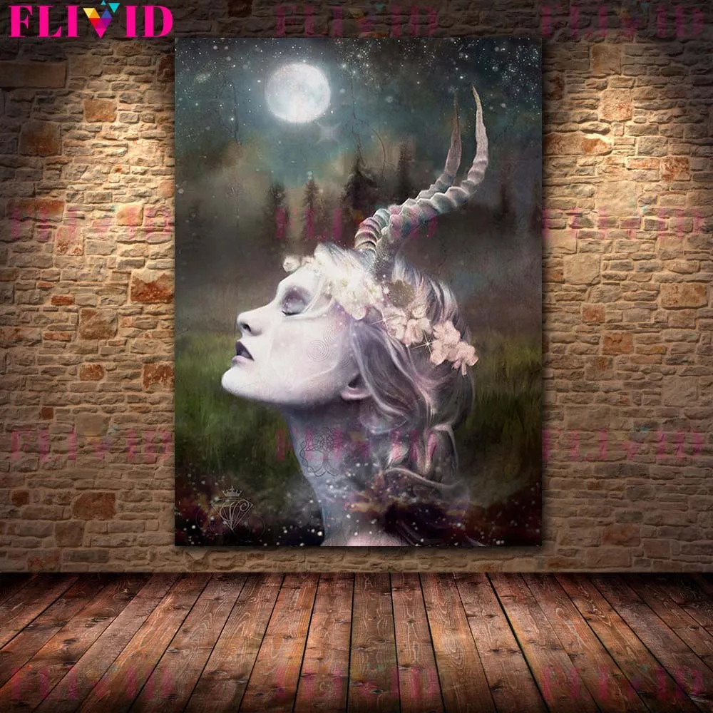 Постер &quotЗимняя богиня и рогатая богиня&quot