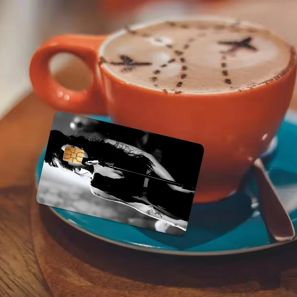 Поп-певица Эми Аниме наклейка пленка кожный чехол для кредитной карты дебетовая