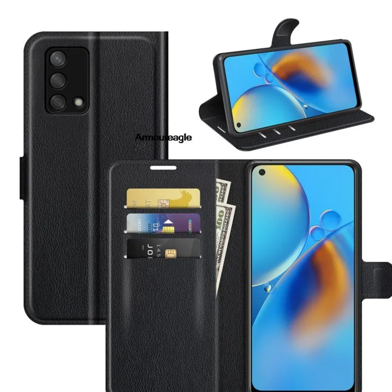 case guard protector on for oppo a74 (4g ver. 6.43in) 2021 cph2219 cover wallet card book style flip leather 74a a 74 oppoa74 4g
