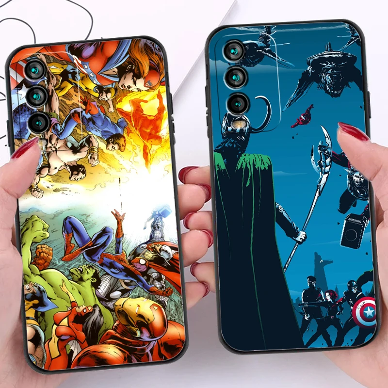 

Marvel Iron Man Phone Cases For Xiaomi Redmi Note 10 10 Pro 10S Redmi Note 10 5G Back Cover Funda Coque Soft TPU Carcasa