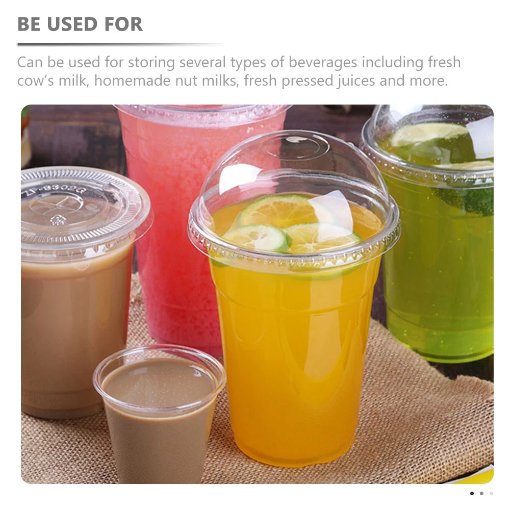 

Transparent Juice Cups Plastic Drink Accessory Supply Multi-function Clear Disposable Portable