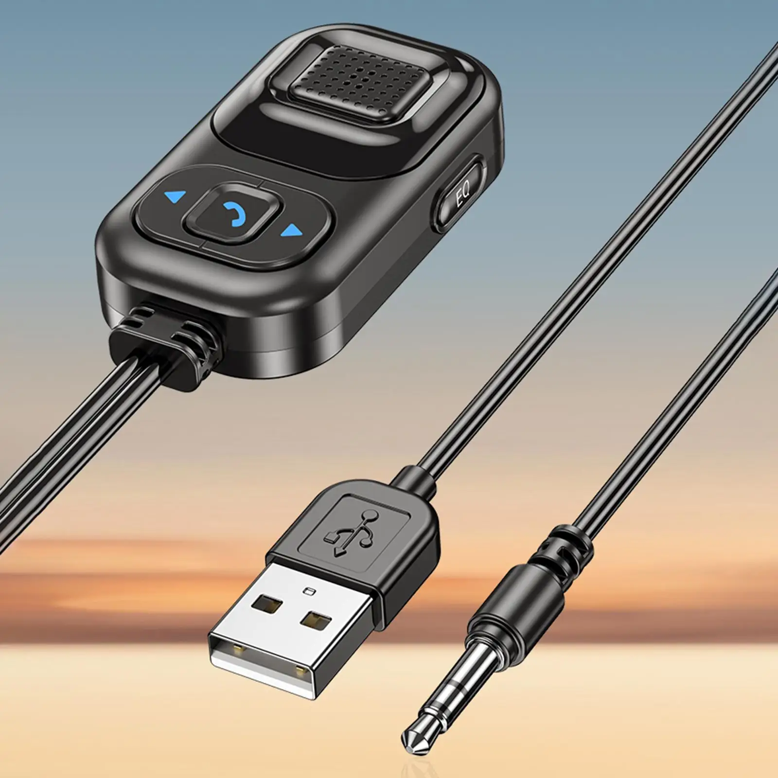 

Audio Adapter Receiver Blue Ambient Light for Mobile Phone