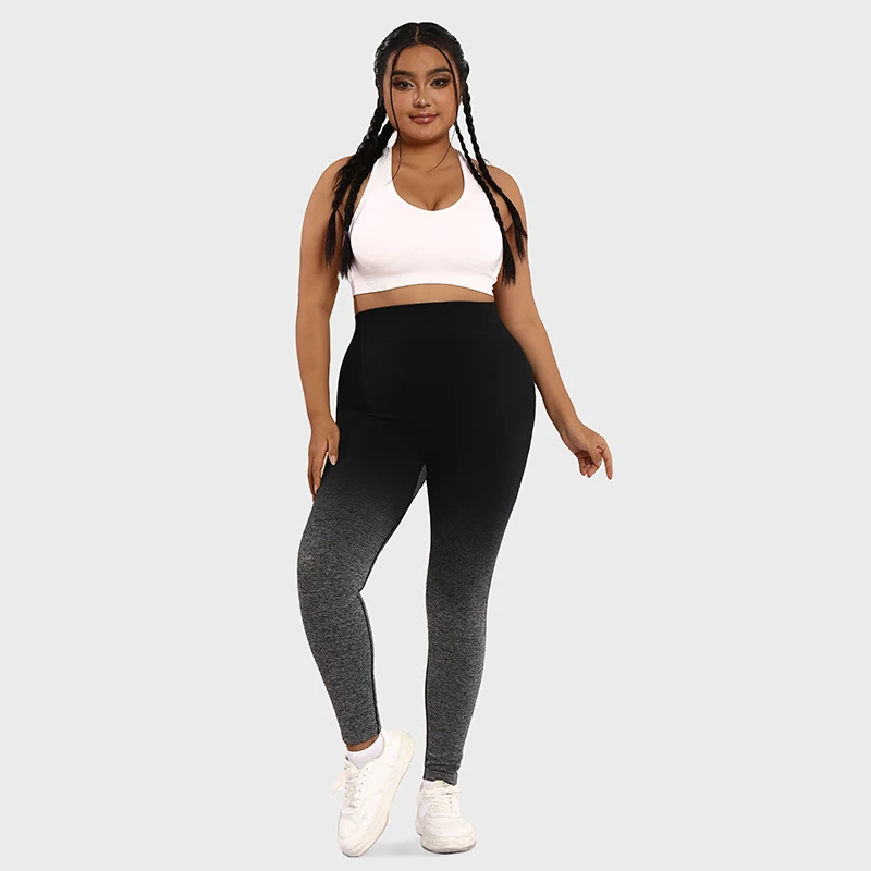 LUOYIYANG Gradient Plus Size Women's Leggings Push Up Sports Seamless Yoga Pants Gym Fitness Workout Clothing 2023 L-3XL