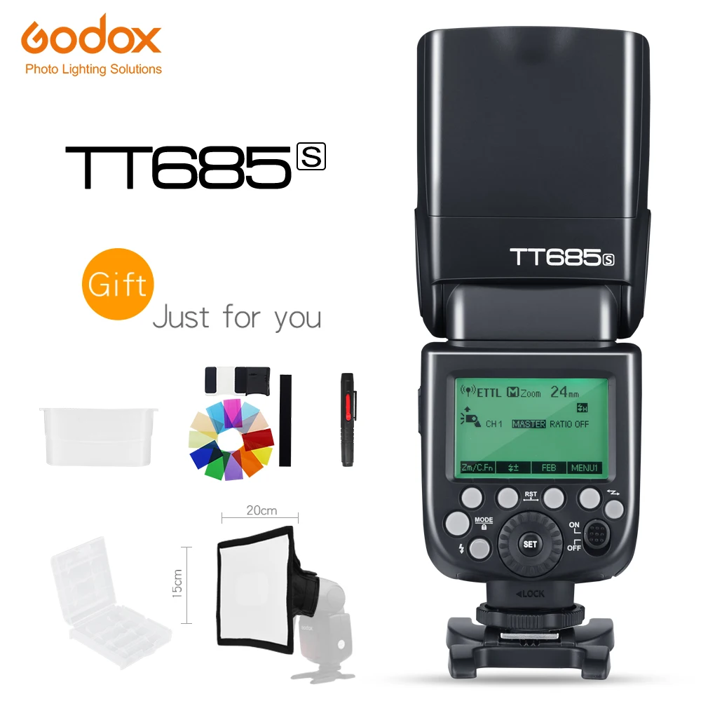 

Высокоскоростная вспышка Godox Thinklite TT685S TTL HSS 1/8000s GN60 для камеры Sony DSLR s a77II a7RII a7R a58 a99