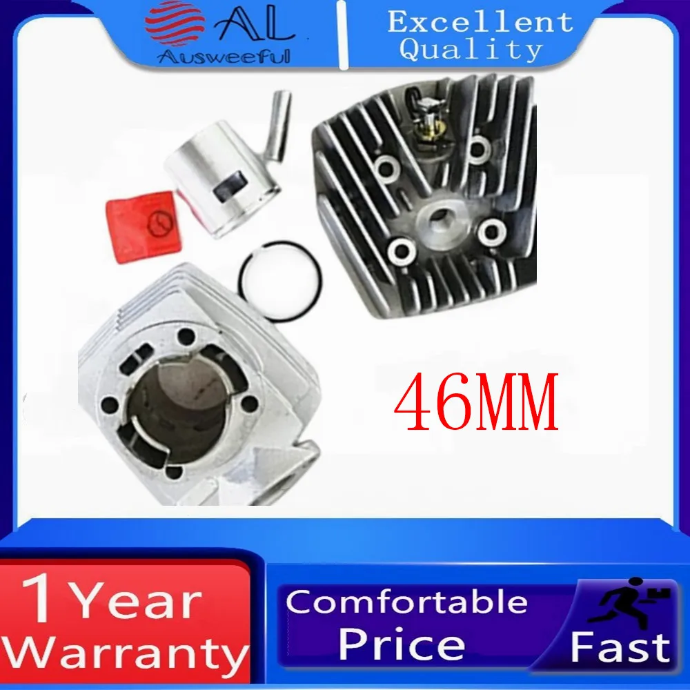 

Motorcycle Cylinder Piston Set Kit for PEUGEOT 46MM 12mm pin PGT46 65.3cc airsal T6 103 104 105 Rcx Sp Spx New