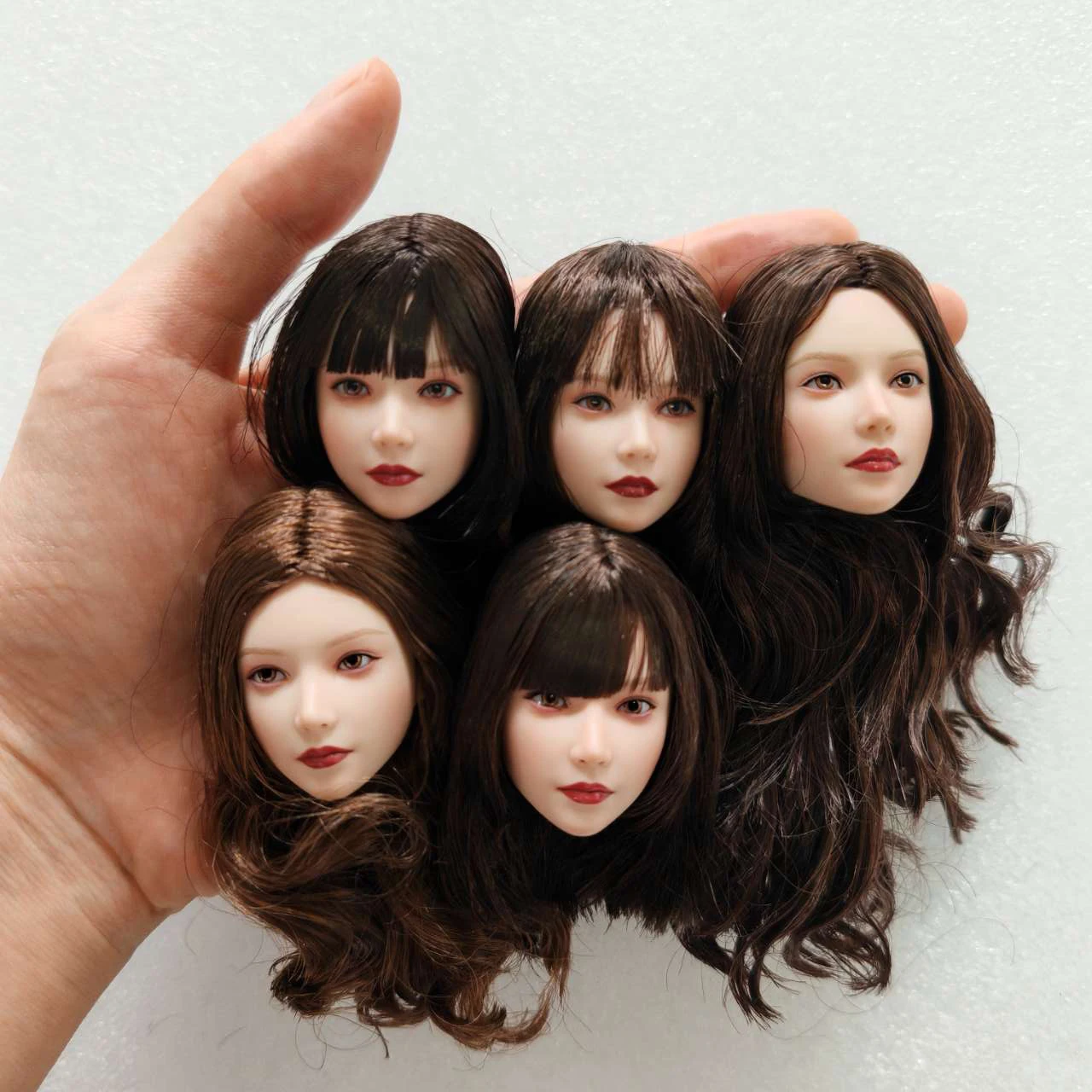 1/6 девушка голова Лепка с подвижными глазами резьба модель подходит для 12 дюймов