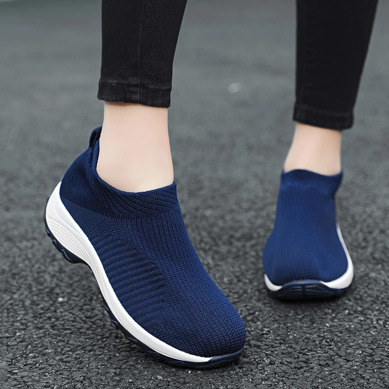 Women Sneakers Breathable Mesh Casual Shoes Platform Sneakers Platform Woman Vulcanize Shoes Walking Zapatillas Mujer