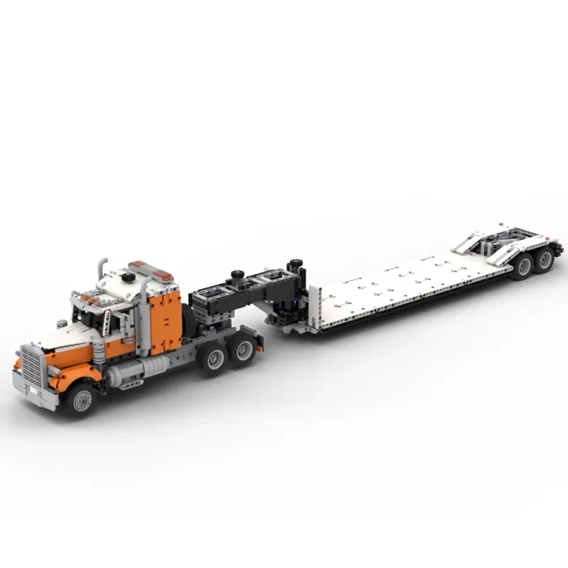 

NEW 1913PCS MOC engineering container Truck and Gooseneck Trailer Tractor DIY creative ideas Children Toy Gift technology Blocks