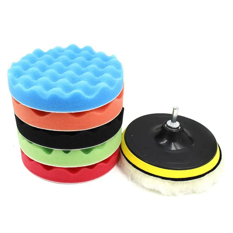 8 Pcs Mini Car Polisher Machine Scratches Killer Detailing RO/DA Tools With Sponge Pads Kit Accessories