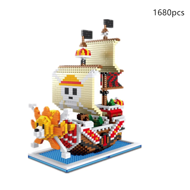 Тысяча солнечных блоков кирпичей ходячие счастливые пиратские корабли