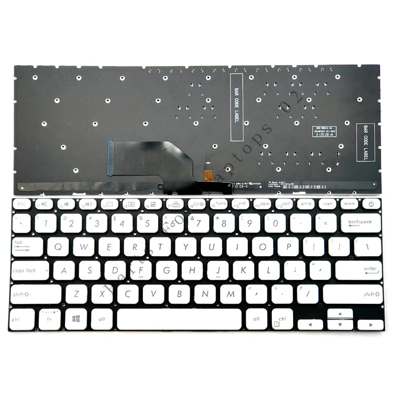 Фото Новая клавиатура для Asus VivoBook S13 S330 S330U S330F X330 X330UN X330UA S330FA S330FN S330FL S330UA S330UN, американская раскладка, серебристая, с подсветкой №1